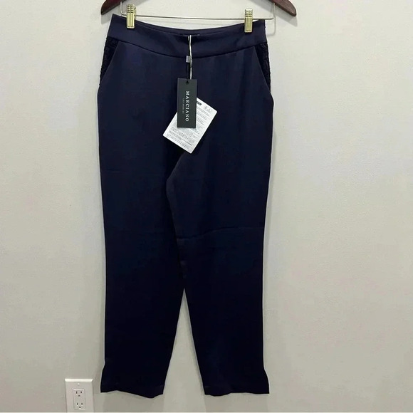 Marciano Los Ángeles Women's Pant Skinny navy blue Side Zipper Size us 2 - Picture 1 of 14